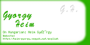 gyorgy heim business card